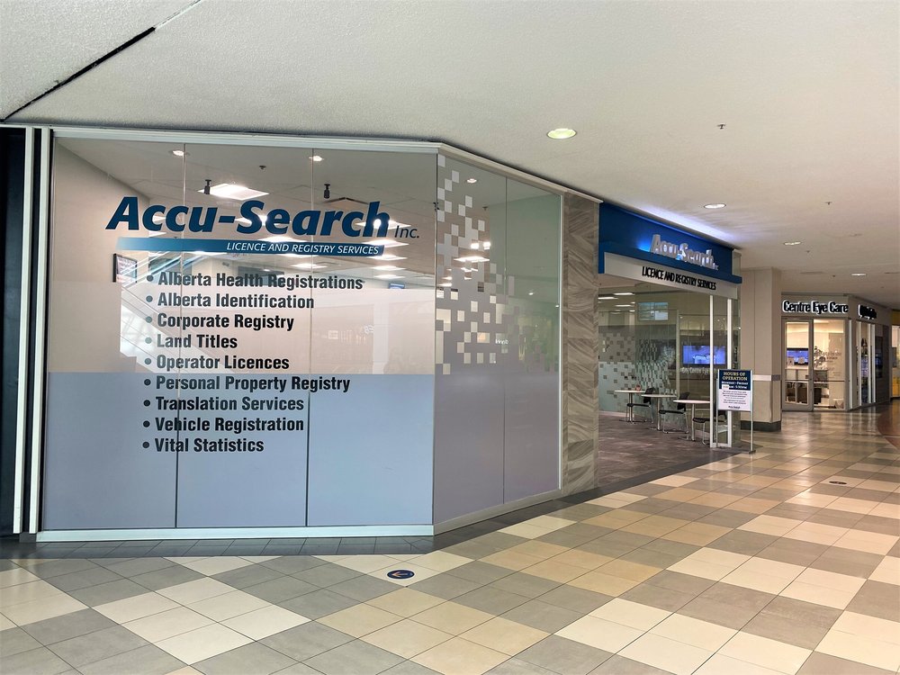 ACCU SEARCH REGISTRIES Updated September 2024 21510205 101 Street