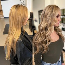 Rachel Fry Hair Artistry - One row of hand tied hair extensions are a great way to fill in your sparse ends