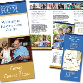 Amy Lehrman Design - Tri-fold brochure design for several Health Care, Rehabilitation Centers, and Nursing Homes - Graphic Design Near Me