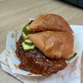 High Street Place - Korean style fried chicken sandwich (don't get this) - Food Court Near Me - Boston, Massachusetts
