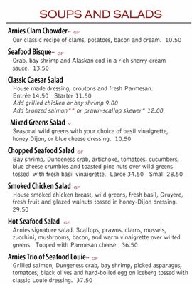 Menu photo 1 Arnies Restaurant Edmonds Edmonds, WA Menu photo 1 Arnies Restaurant Edmonds Edmonds, WA