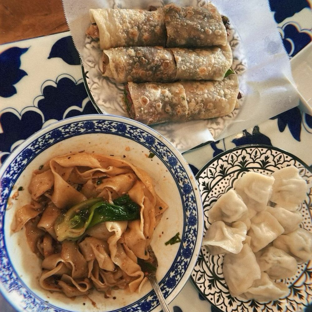 Spicy Hand-Ripped Noodles Biang Biang Beef Pancake Roll 6 Piece Pork Potsticker