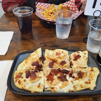 Palouse Brewing Company - Chicken Bacon Ranch flatbread pizza before it was shrunk down to four pieces. - Breweries Near Me - Palouse, Washington Palouse Brewing Company - Chicken Bacon Ranch flatbread pizza before it was shrunk down to four pieces. - Breweries Near Me - Palouse, Washington