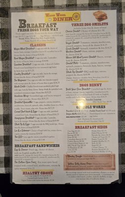 Menu photo 1 Wagon Wheel Diner Sharon, MA