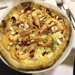 Pizzeria Capri da Nasti - Zucca, gamberoni, pistacchio di Bronte, radicchio