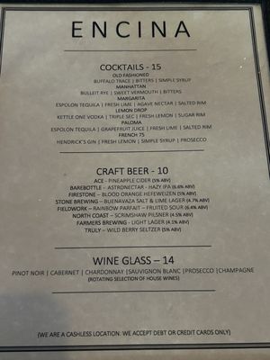 Menu photo 2 ENCINA Morgan Hill, CA