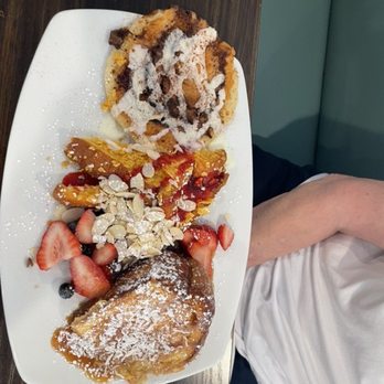 Broken Yolk Cafe - Sweet Trio French Toast - Breakfast & Brunch Near Me - Fullerton, California Broken Yolk Cafe - Sweet Trio French Toast - Breakfast & Brunch Near Me - Fullerton, California
