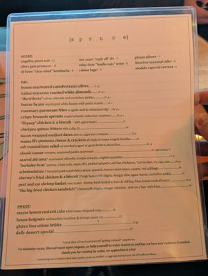 Menu photo 3 Spruce Port Angeles, WA