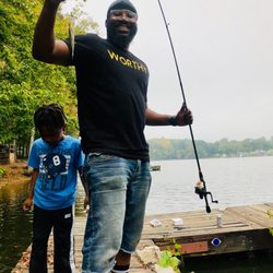 High Rock Lake Marina & Campground - Good times and I caught me a little something with the young ones.