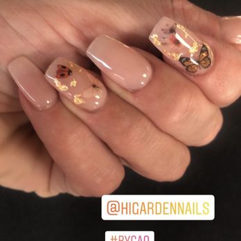 Garden Nails - Beautiful neutral nails with butterflies and ladybugs. - Nail Salons Near Me - Kapolei, Hawaii Garden Nails - Beautiful neutral nails with butterflies and ladybugs. - Nail Salons Near Me - Kapolei, Hawaii