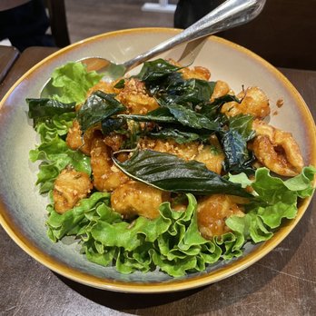Thai Square Restaurant - Crispy Squid With Basil - Thai Near Me - Arlington, Virginia Thai Square Restaurant - Crispy Squid With Basil - Thai Near Me - Arlington, Virginia