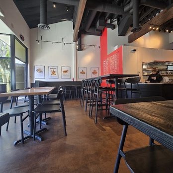 Bruxie - Perspective from the southwest corner downstairs, looking at kitchen and register counter - Chicken Shop Near Me - Los Angeles, California Bruxie - Perspective from the southwest corner downstairs, looking at kitchen and register counter - Chicken Shop Near Me - Los Angeles, California