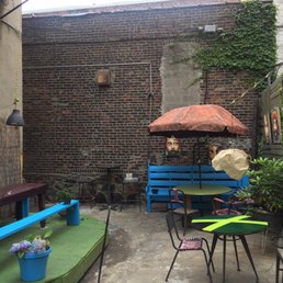 Patio behind kitchen