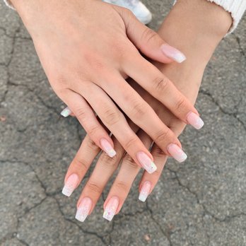 Joy Nails & Spa - Beautiful glitter ombré nails by Vivian - Nail Salons Near Me - Oceanside, California