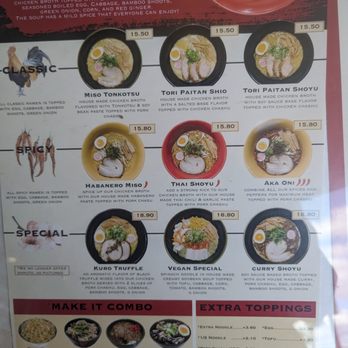 Karami Ramen - Menu February 2024 - Ramen Near Me - San Diego, California