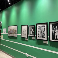 Comic-Con Museum - Artwork and real masks used from some luchadores