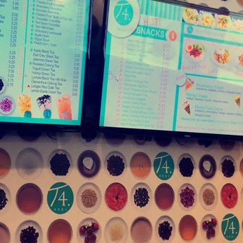 T4 - I'm such a fan of this wall. The drinks from the birds eye perspective make me happy! - Bubble Tea Near Me - Sacramento, California