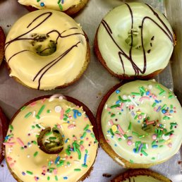 Pandan Gluten Free Donut. Pandan Gluten Free Donut.