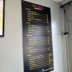 Pro Nails - Nail menu