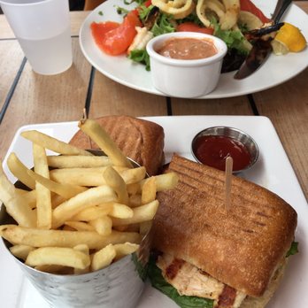 GG's Bistro - Chicken panini and seafood salad - Turkish Near Me - Laguna Beach, California