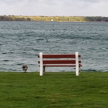 Gordon Lodge Resorts - Bench to sit by lake - Venues & Event Spaces Near Me - Baileys Harbor, Wisconsin
