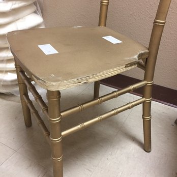 Best Party Rentals - Gold veneer peeling or completely off of most of the chairs - Party Equipment Rentals Near Me - Clovis, California