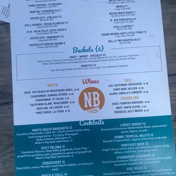 North Beach Social - Drink menu - Seafood Near Me - Santa Rosa Beach, Florida North Beach Social - Drink menu - Seafood Near Me - Santa Rosa Beach, Florida