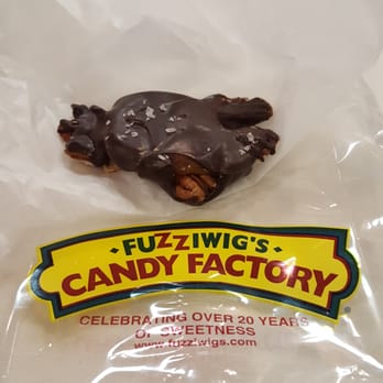 Fuzziwigs Candy Factory - Dark chocolate pecan turtle with sea salt - Candy Stores Near Me - Breckenridge, Colorado Fuzziwigs Candy Factory - Dark chocolate pecan turtle with sea salt - Candy Stores Near Me - Breckenridge, Colorado
