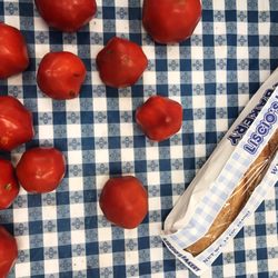 Dad's Stuffings - Fresh bread and Jersey tomatoes.
