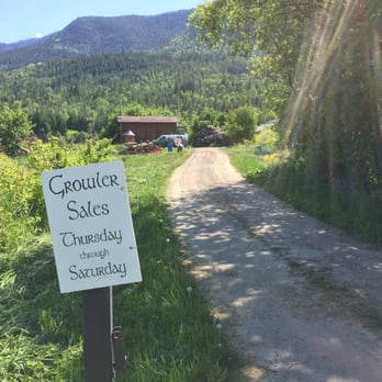 Crannog Ales - Sign by entrance path~ - Breweries Near Me - Sorrento, British Columbia