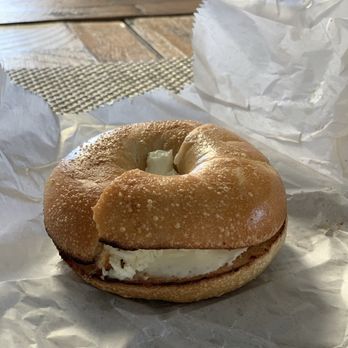 Bruegger's Bagels - plain Bagel with Cream Cheese - Bagels Near Me - Irvine, California Bruegger's Bagels - plain Bagel with Cream Cheese - Bagels Near Me - Irvine, California