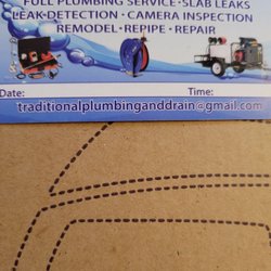 Traditional Plumbing and Drain