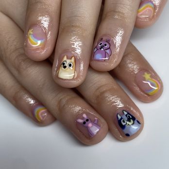 Image Is Everything Nail Bar - Hand painted Bluey inspired nails !! - Nail Salons Near Me - Savannah, Georgia
