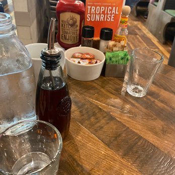 First Watch - Just arrived. Excited about the food!! Drinks and hot syrup on the table already! - Breakfast & Brunch Near Me - Rockville, Maryland First Watch - Just arrived. Excited about the food!! Drinks and hot syrup on the table already! - Breakfast & Brunch Near Me - Rockville, Maryland