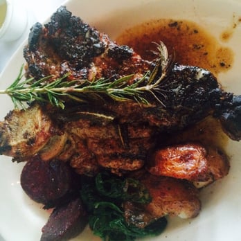 Ca' Dario - Veal chop. A little too charred but the inside was moist and perfect. Wish they gave more than three smashed potatoes! - Wine Bars Near Me - Santa Barbara, California