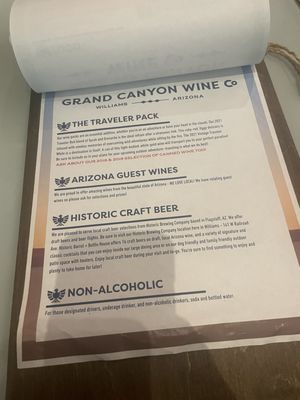 Menu photo 5 Grand Canyon Wine Co. Williams, AZ Menu photo 5 Grand Canyon Wine Co. Williams, AZ