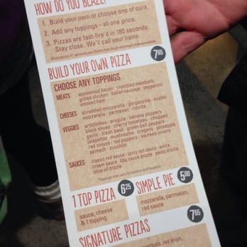 Blaze Pizza - Blaze'd handy and dandy menu - Salad Near Me - Knoxville, Tennessee Blaze Pizza - Blaze'd handy and dandy menu - Salad Near Me - Knoxville, Tennessee