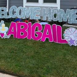 Hooray Yard Cards Corvallis - Overwhelmed New Parents were delighted when they arrived home with their new baby!