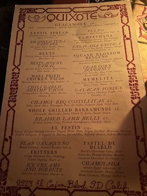 Menu photo 2 Quixote San Diego, CA Menu photo 2 Quixote San Diego, CA