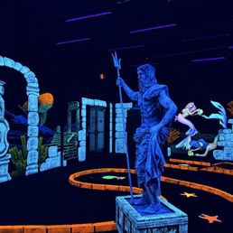 Pirate themed mini golf room Pirate themed mini golf room
