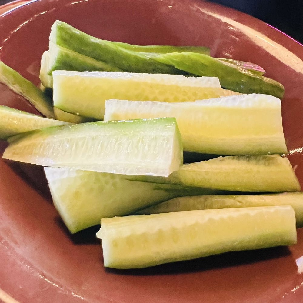Refreshing cucumbers for the Hummus... Refreshing cucumbers for the Hummus...