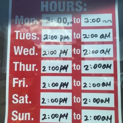 Burning Sun - Hours of operation 7 days a week