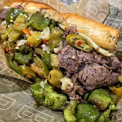 The Chicago Classic: Italian Beef and Sausage Combo with Hot and Sweet Peppers mix.... absolutely fantastic!!!