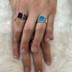 Pinkrose Nails Spa - She even matched chrome polish with my rings!
