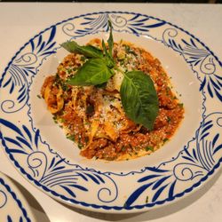 Tagliatelle pasta with bolognese