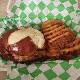 Superbad Burger with Fries