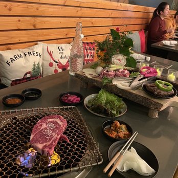 Nangman BBQ - Grill dinnner for 2, ribeye, beef ribs, and pork belly - Korean Near Me - New York, New York
