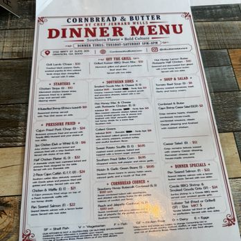 Cornbread and Butter - Menu - Southern Near Me - Grayson, Georgia Cornbread and Butter - Menu - Southern Near Me - Grayson, Georgia