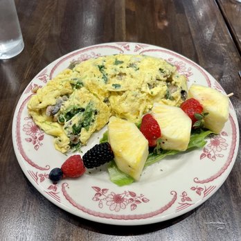 Eggstasy - Arugula, Bleu Cheese & Wild Mushroom omelette could have used a bit more bleu cheese but also very delicious! - Breakfast & Brunch Near Me - Phoenix, Arizona