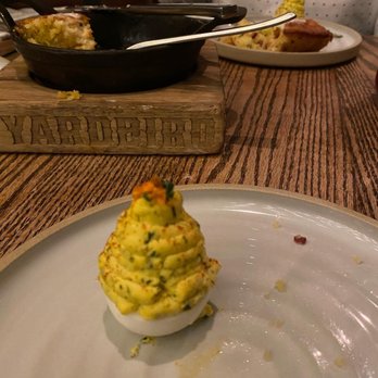 Yardbird Table & Bar - Devil egg with fish roe (caviar) - Southern Near Me - Miami Beach, Florida Yardbird Table & Bar - Devil egg with fish roe (caviar) - Southern Near Me - Miami Beach, Florida
